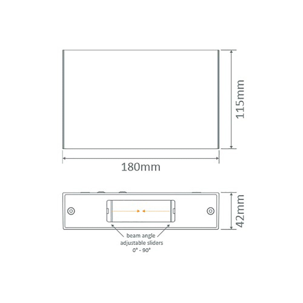 Buy Up / Down Wall Lights Australia Sierra Round Up & Down Wall 2 Lights Dark Grey Aluminium 5000K - 19631