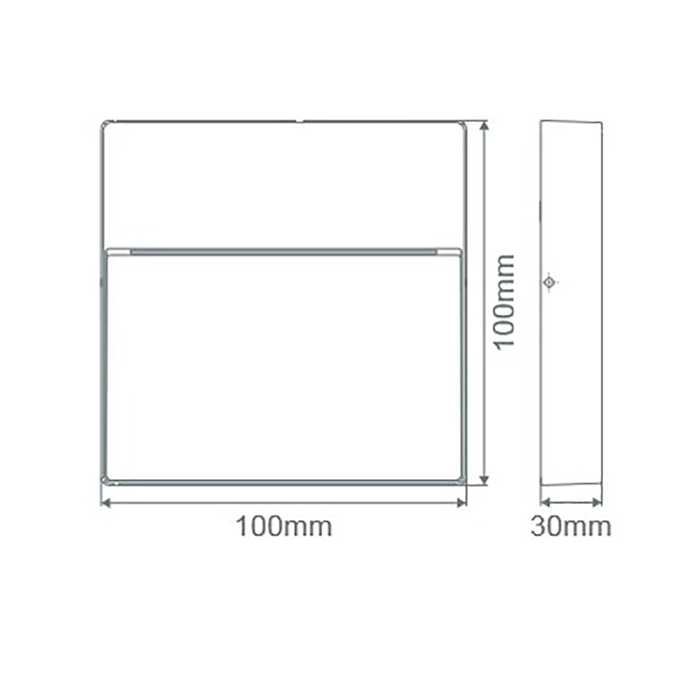 Buy Outdoor Step Lights Australia Zeke Square Outdoor Step Light White Aluminium 5000K - 19711