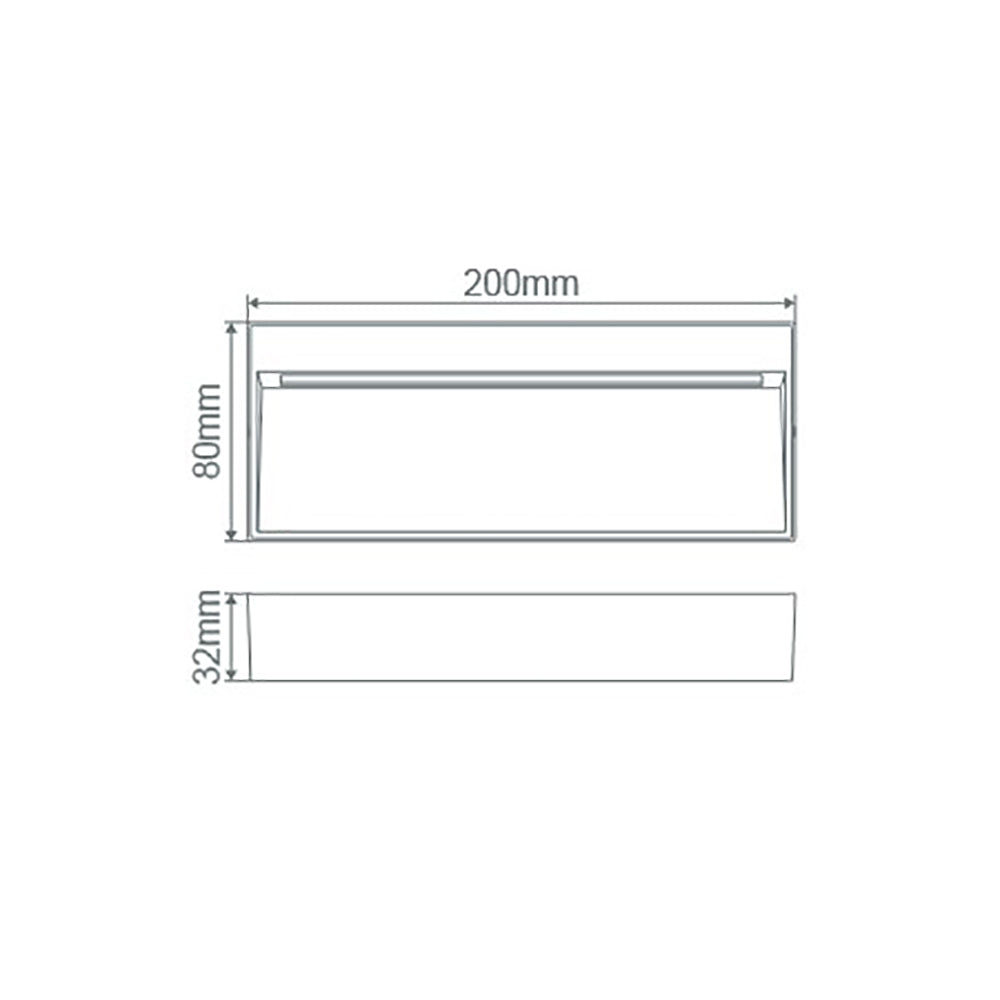 Buy Outdoor Step Lights Australia Zeke Rectangular Outdoor Step Light White Aluminium 3000K - 19716