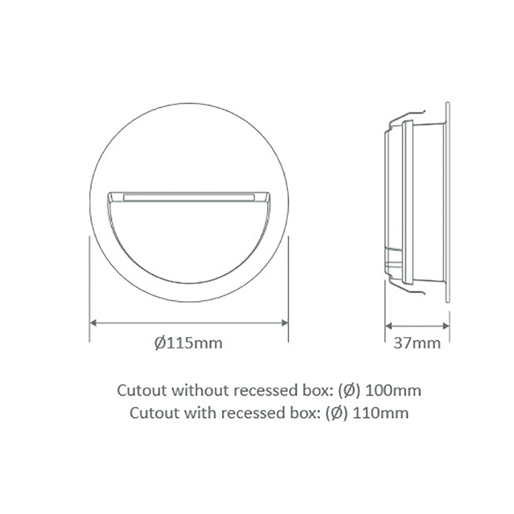 Buy Outdoor Step Lights Australia Zac Round Outdoor Step Light Silver Aluminium 3000K - 19731