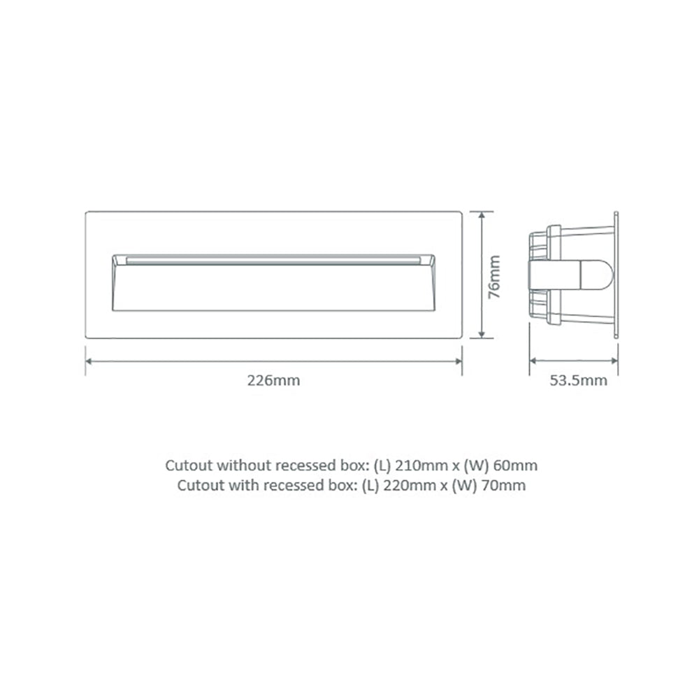 Buy Outdoor Step Lights Australia Zac Rectangular Outdoor Step Light White Aluminium 5000K - 19767