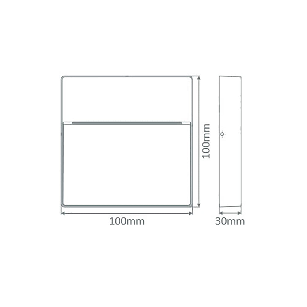 Buy Outdoor Step Lights Australia Zeke Square Outdoor Step Light 12V 4W Silver Aluminium 5000K - 19849