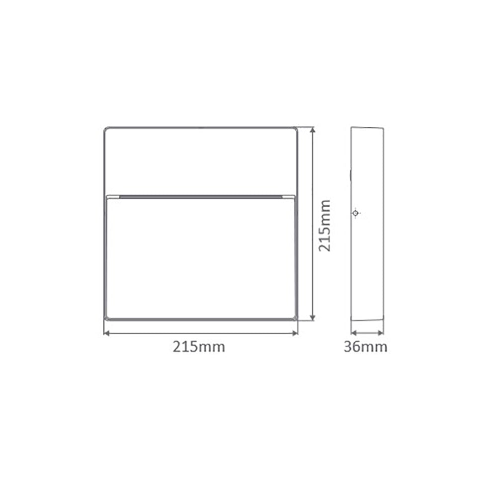 Buy Outdoor Step Lights Australia Zeke Square Outdoor Step Light 12V 9W Black Aluminium 5000K - 19879