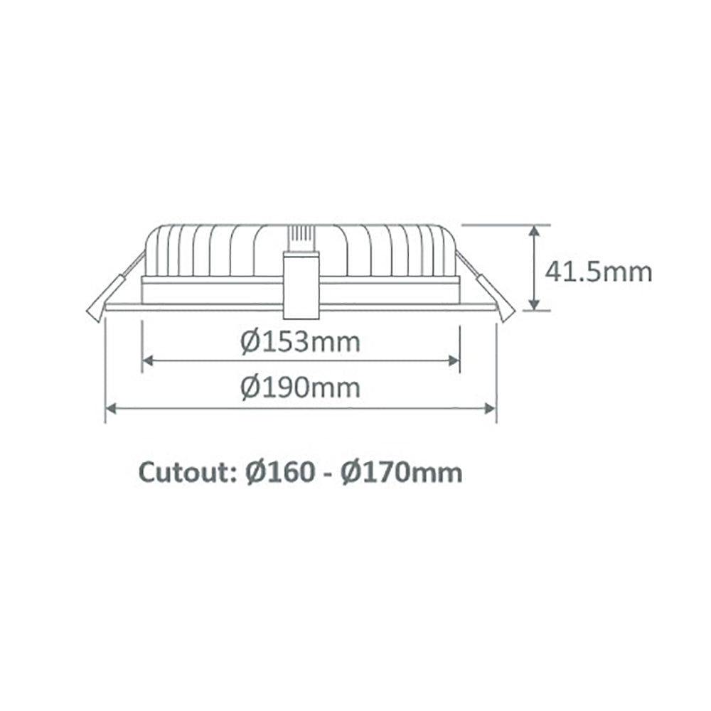 Buy Recessed Downlights Australia Deco Round Recessed Downlight 20W White Aluminium 3CCT - 20432