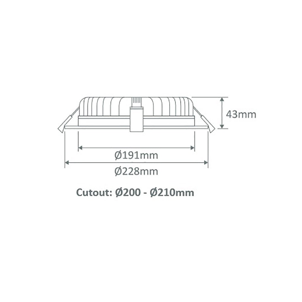 Buy Recessed Downlights Australia Deco Round Recessed Downlight 28W White Aluminium 3CCT - 20434