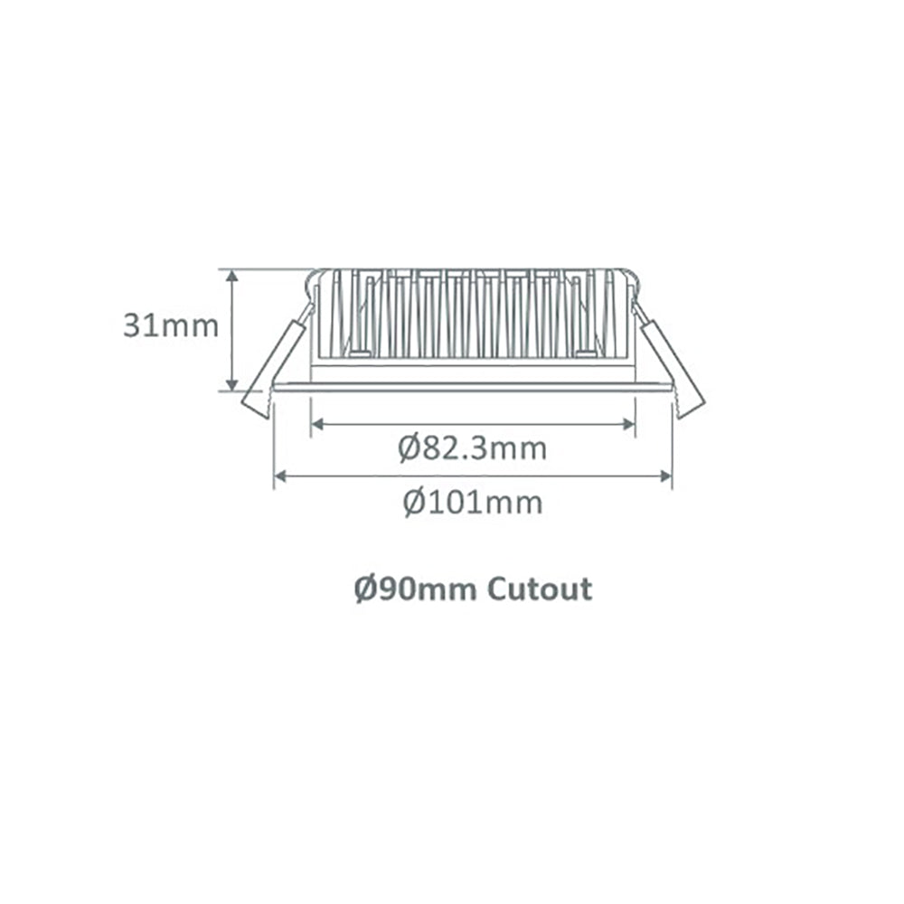 Buy Recessed Downlights Australia Tek Round Recessed Downlight 10W Satin Chrome Aluminium - 20442