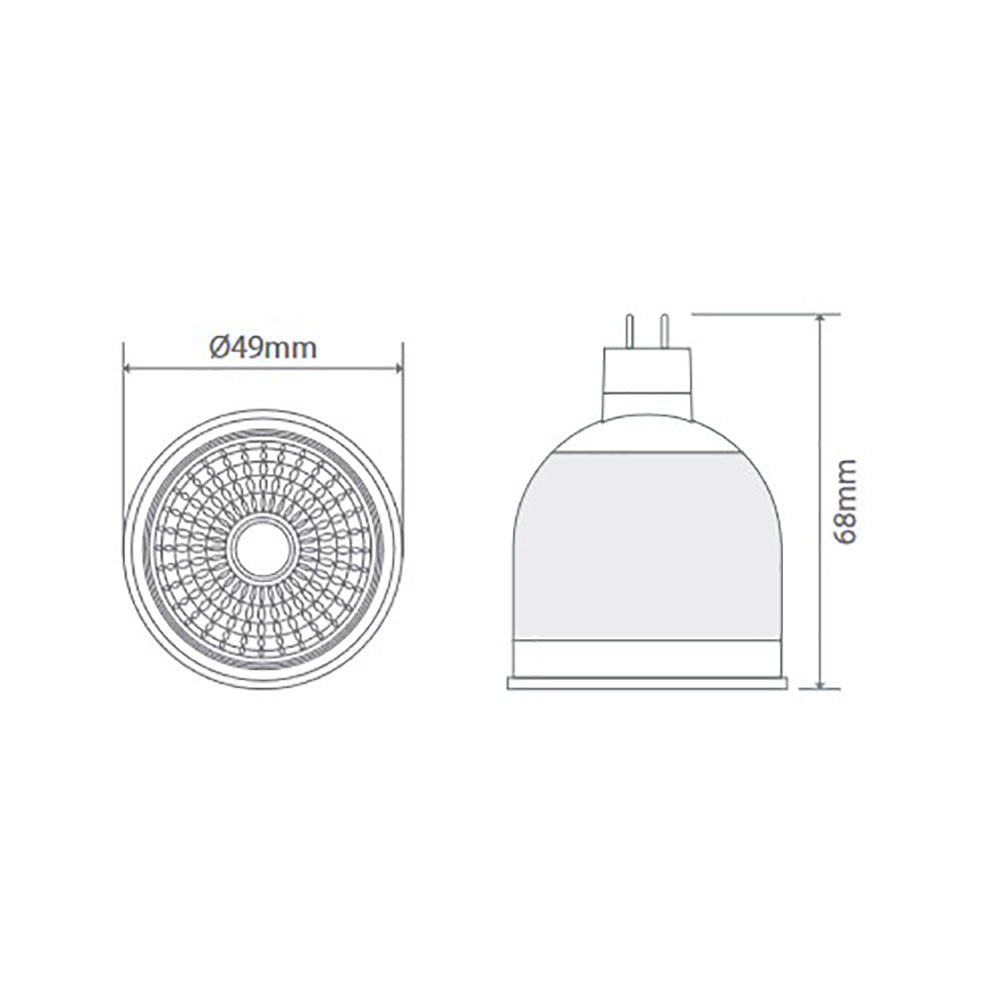 Buy LED Globes Australia MR16 LED Globe GU5.3 12V 6W 5000K - 20476