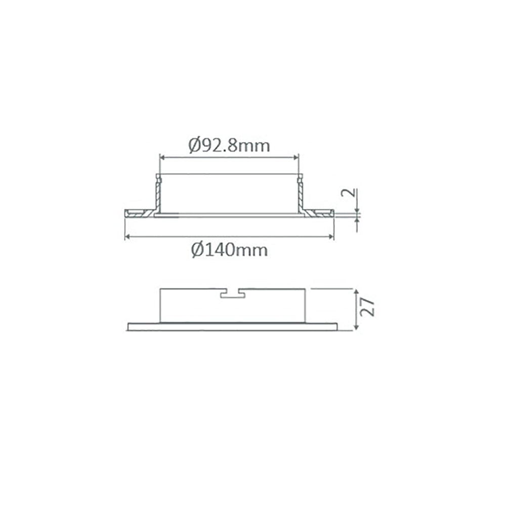 Buy Accessories & More Australia Deco LED Downlight W140mm adaptor plate White Aluminium - 20504