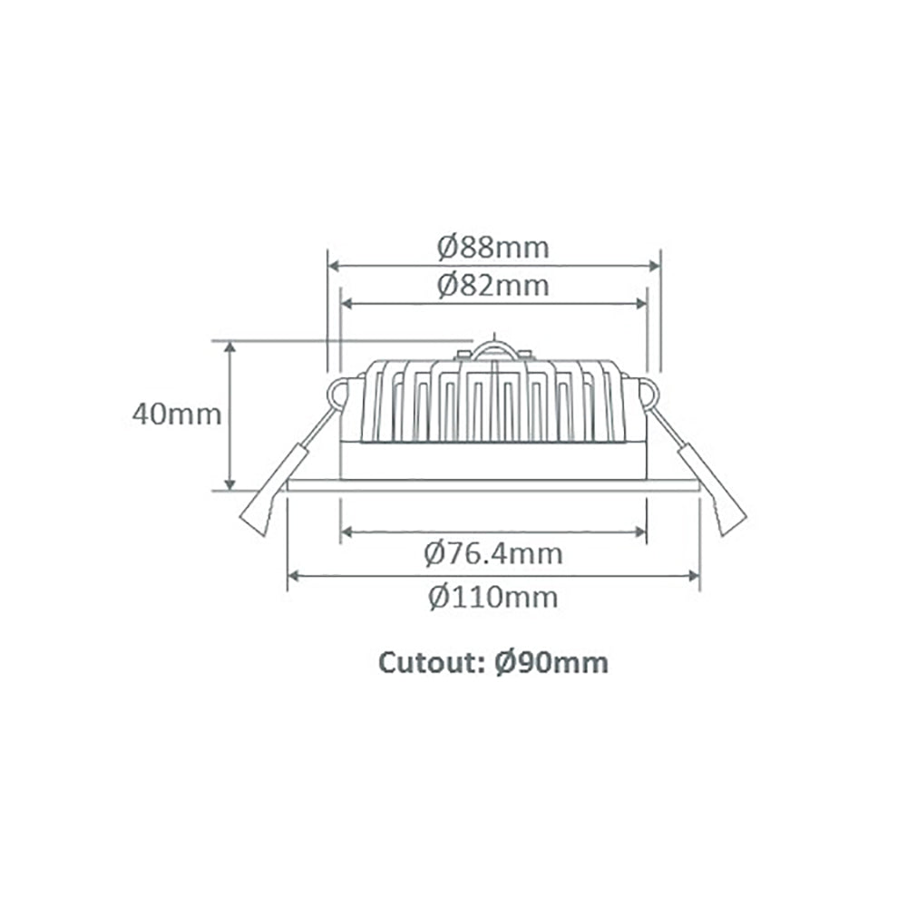 40mm cut 2024 out downlights