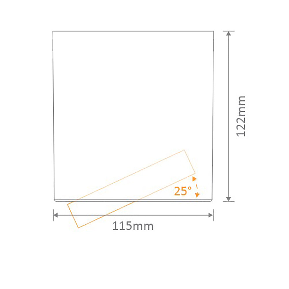 Buy Surface Mounted Downlights Australia Neo Surface Mounted Tilt Downlight 20W Black Aluminium 5000K - 21145