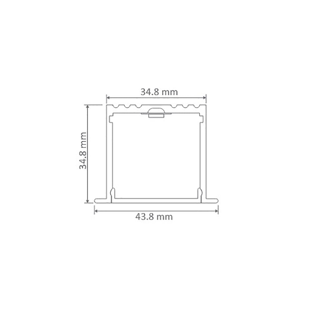 Buy Strip Light Profiles Australia Omega Strip Light Profile Aluminium - 22034