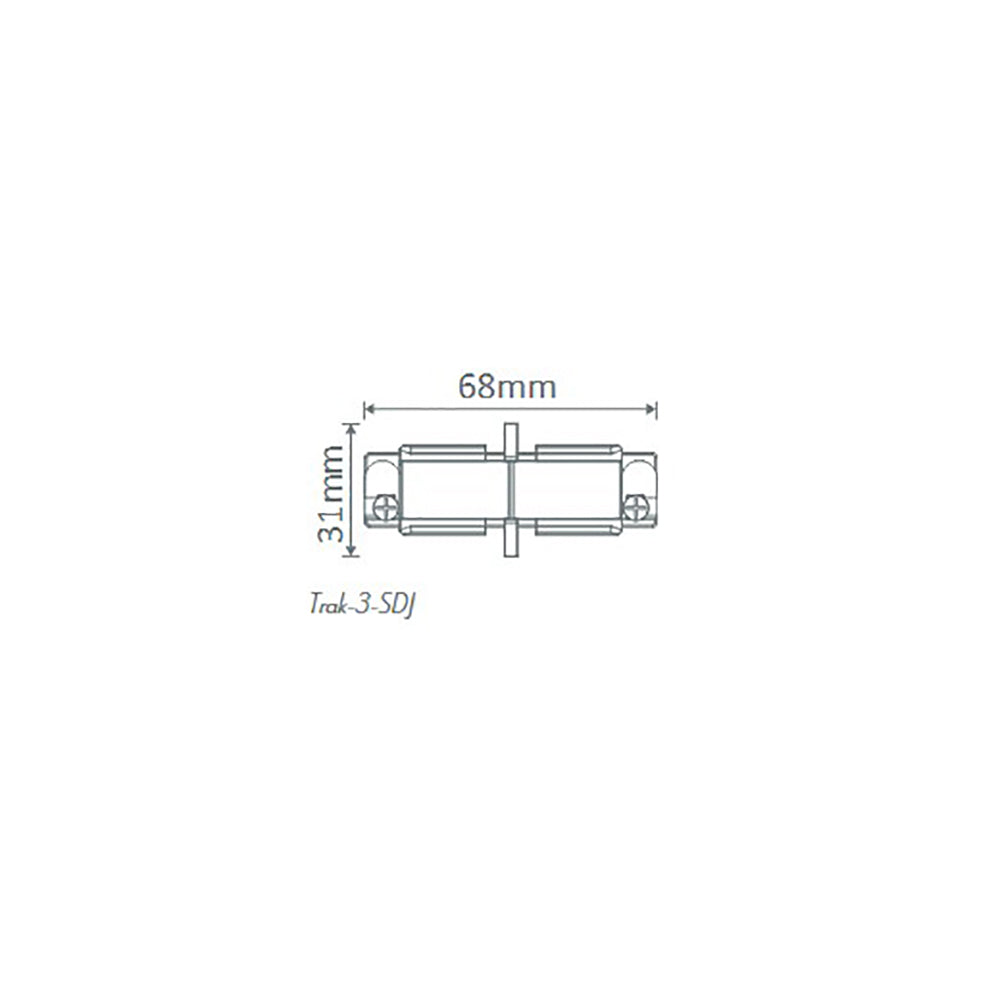 Buy Three Circuit Tracks & Accessories Australia Trak 3 Circuit Straight Dead Joiner Black - 22170