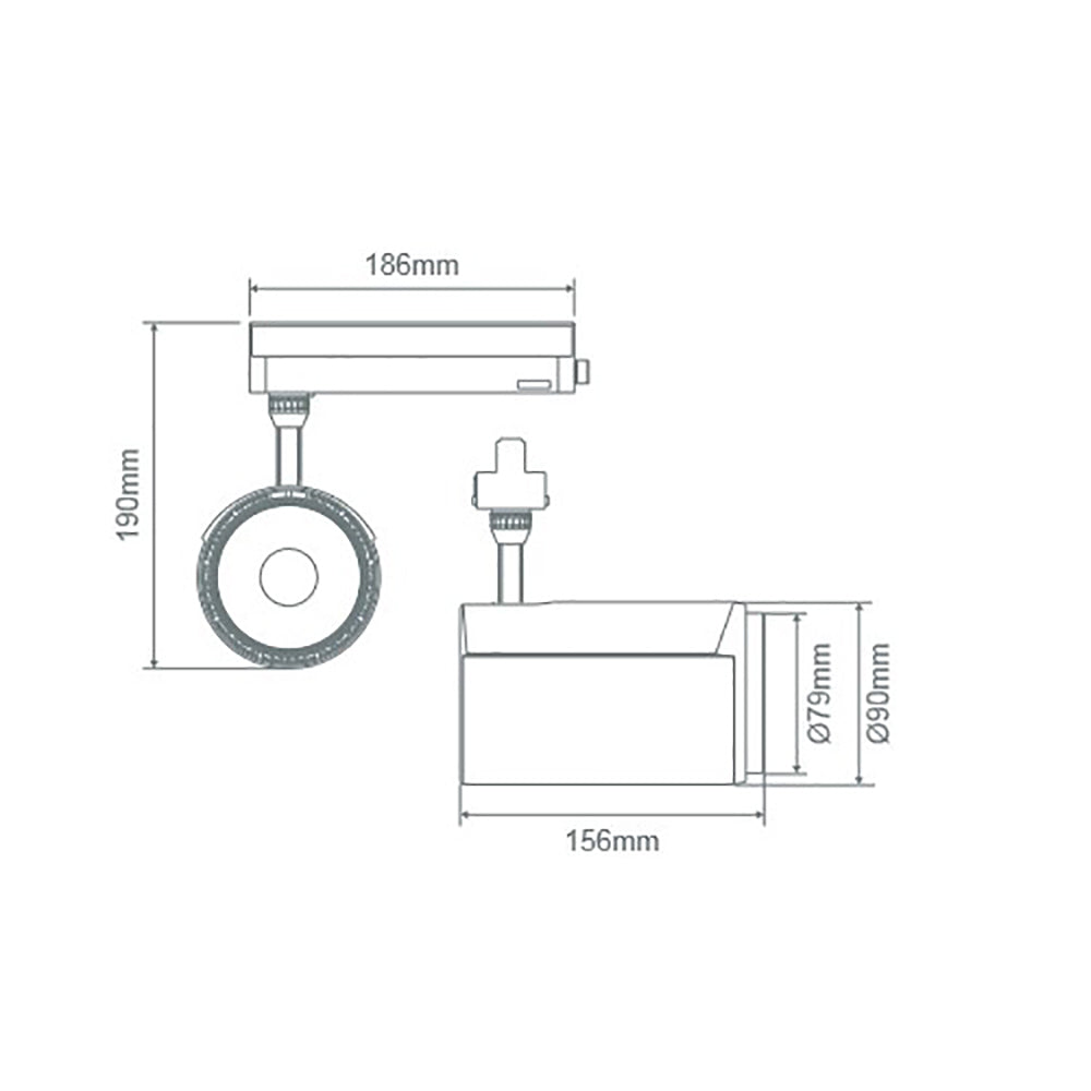 Buy Three Circuit Track Heads Australia Mars Three Circuit Track Head 35W White Aluminium 3000K - 22284