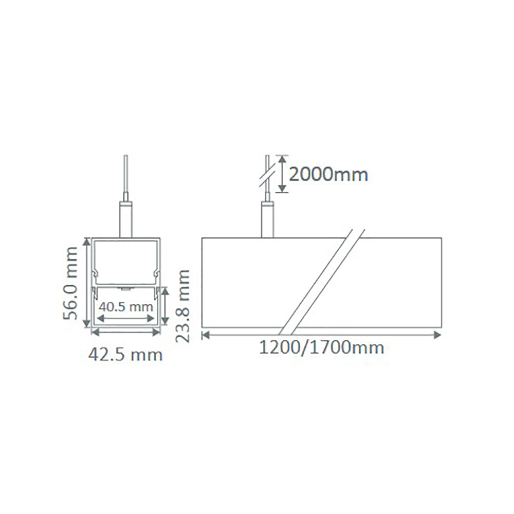 Buy LED Linear Lights Australia Bloc LED Linear Light L1200mm White Aluminium 3000K - 23070