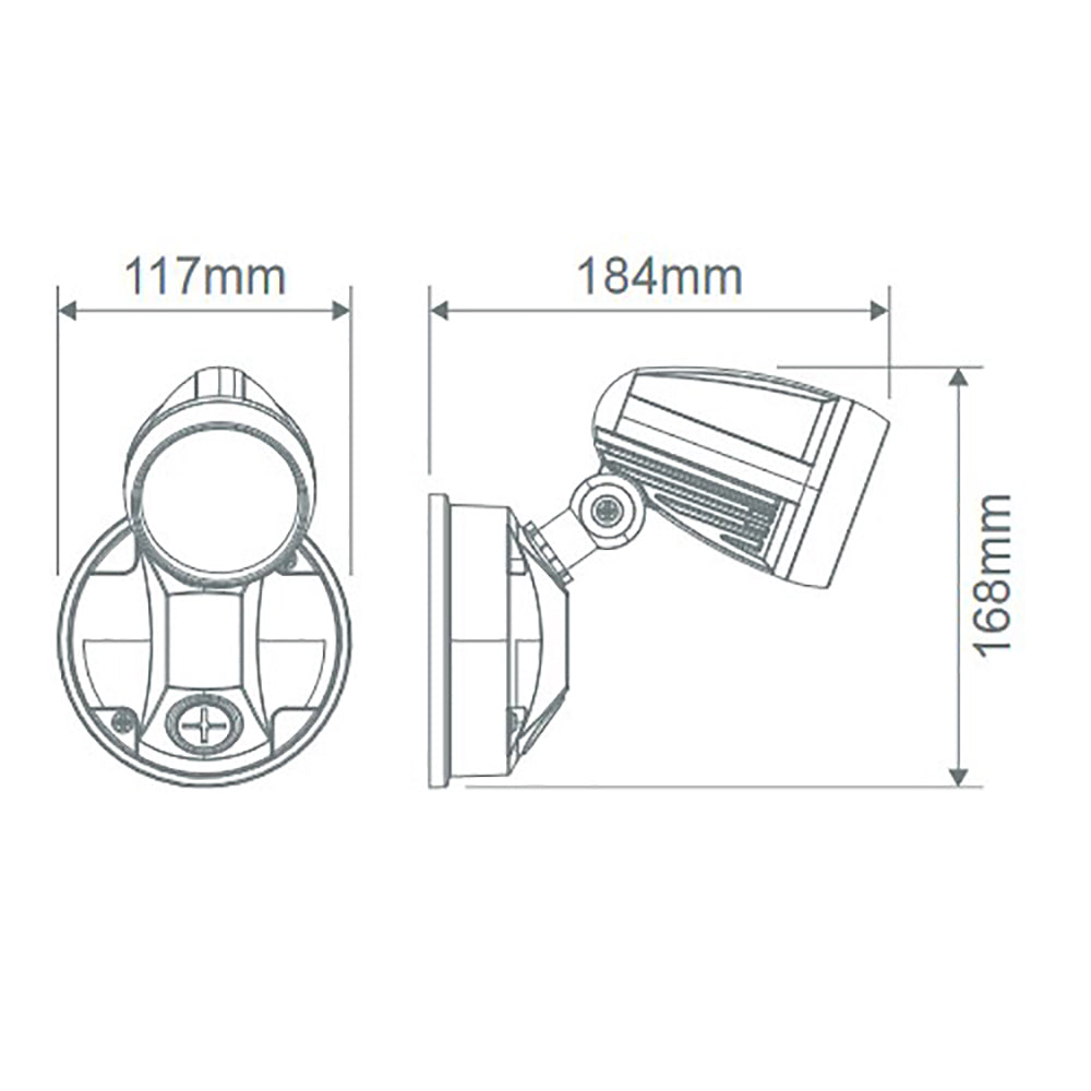 Buy Exterior Spotlights Australia Muro Exterior Spotlight 15W Dark Grey Aluminium 3CCT - 25054