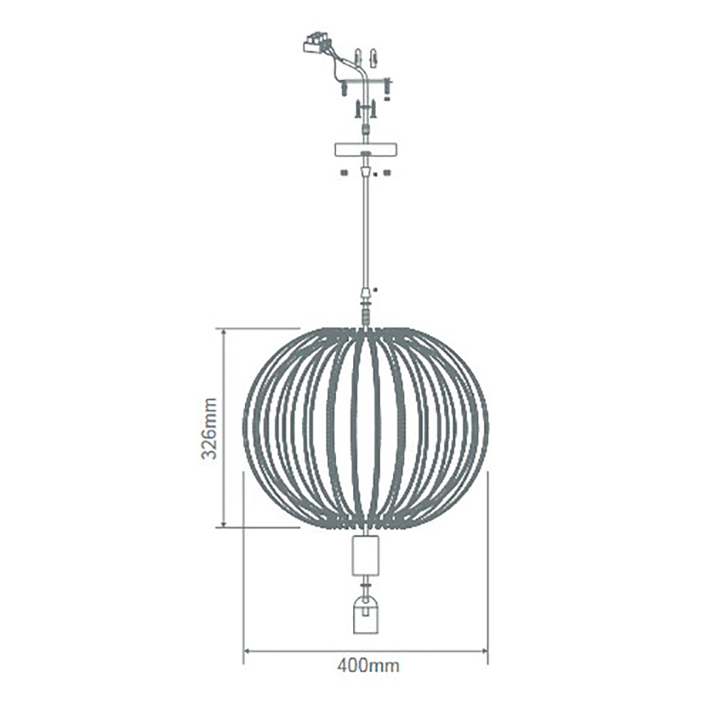 Buy Pendant Lights Australia Puffin Pendant Light W400mm Black Timber - 31020