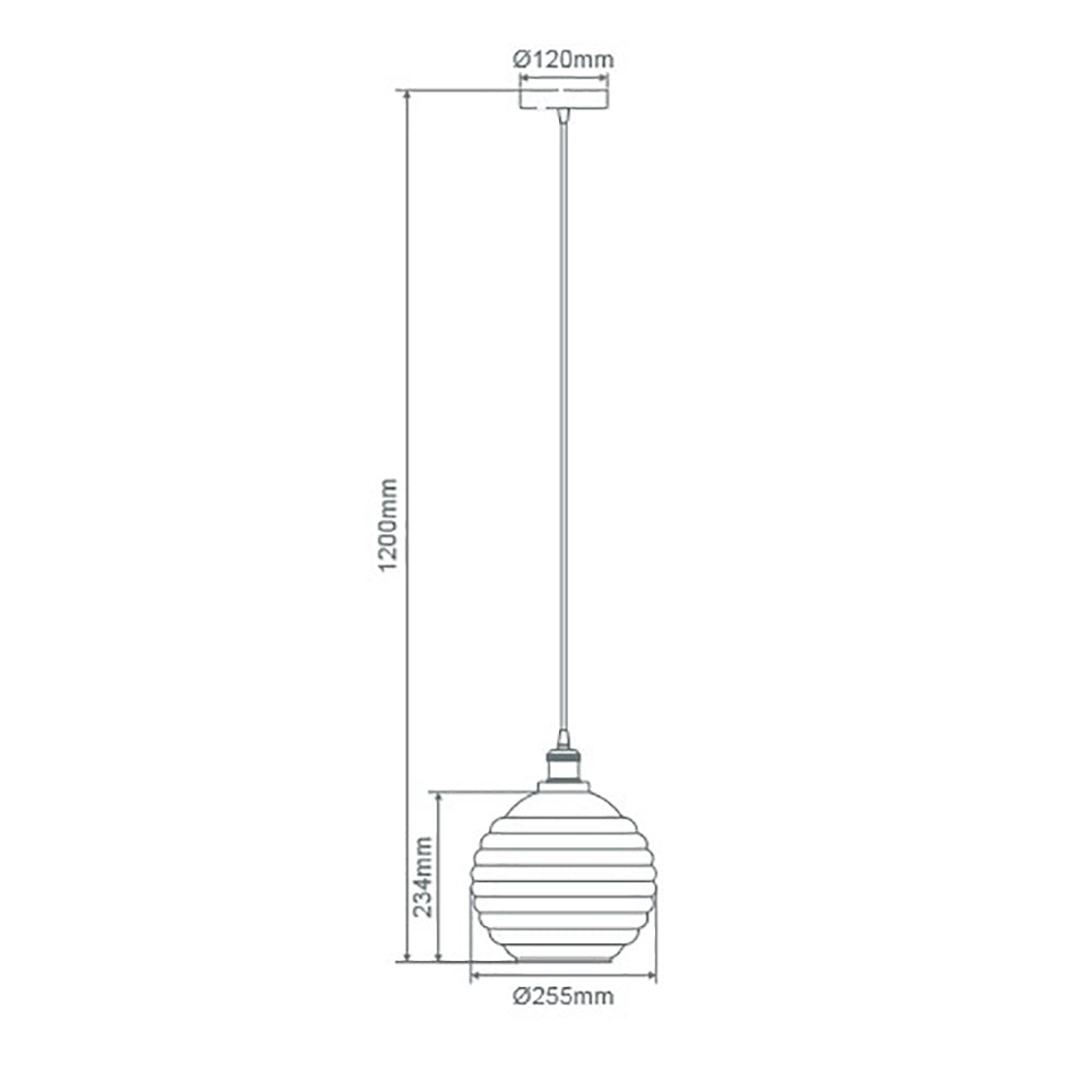 Eva Pendant Light Smoke Glass - 31305