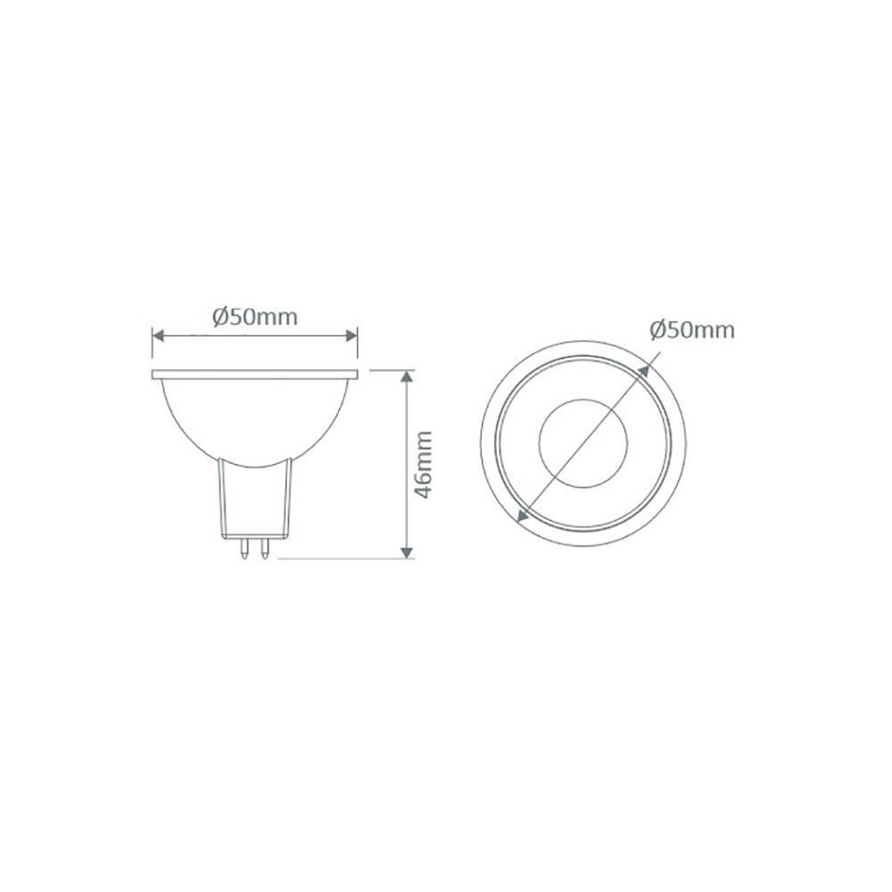 Buy LED Globes Australia Key MR16 LED Globe GU5.3 12V 6W 5000K - 65014