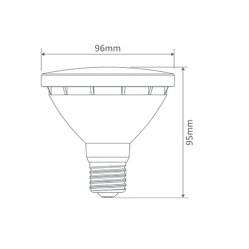 Buy LED Globes Australia Key PAR30 LED Globe ES 240V 12W Frosted 3000K - 65036