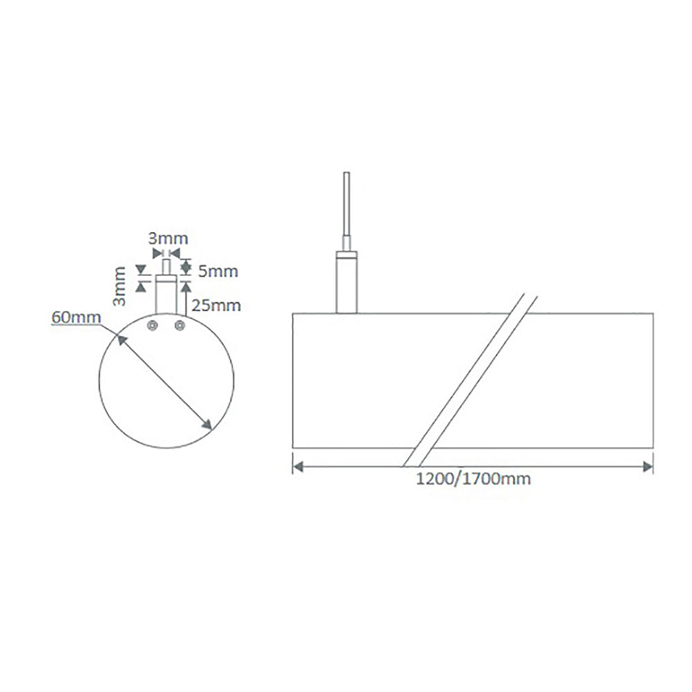 Buy LED Linear Lights Australia Pipe-60 LED Linear Light 31W Aluminium 5000K - 23127