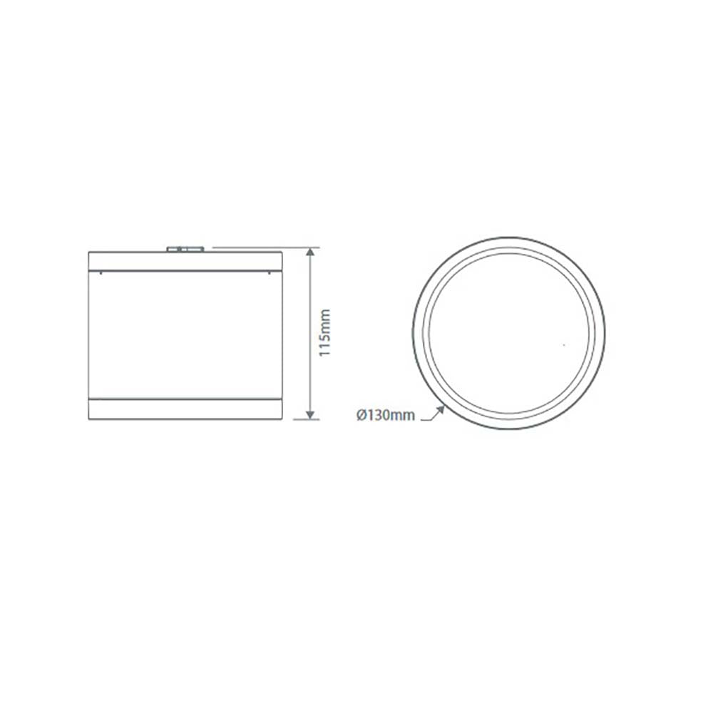 Buy Surface Mounted Downlights Australia Neo-Pro Surface Mounted Downlight 25W Black Aluminium 3CCT - 20892