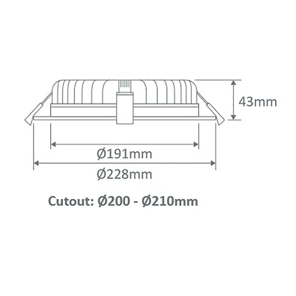 Buy Recessed LED Downlights Australia Deco Round Recessed LED Downlight 28W Black Aluminium 3CCT / DALI - 21597