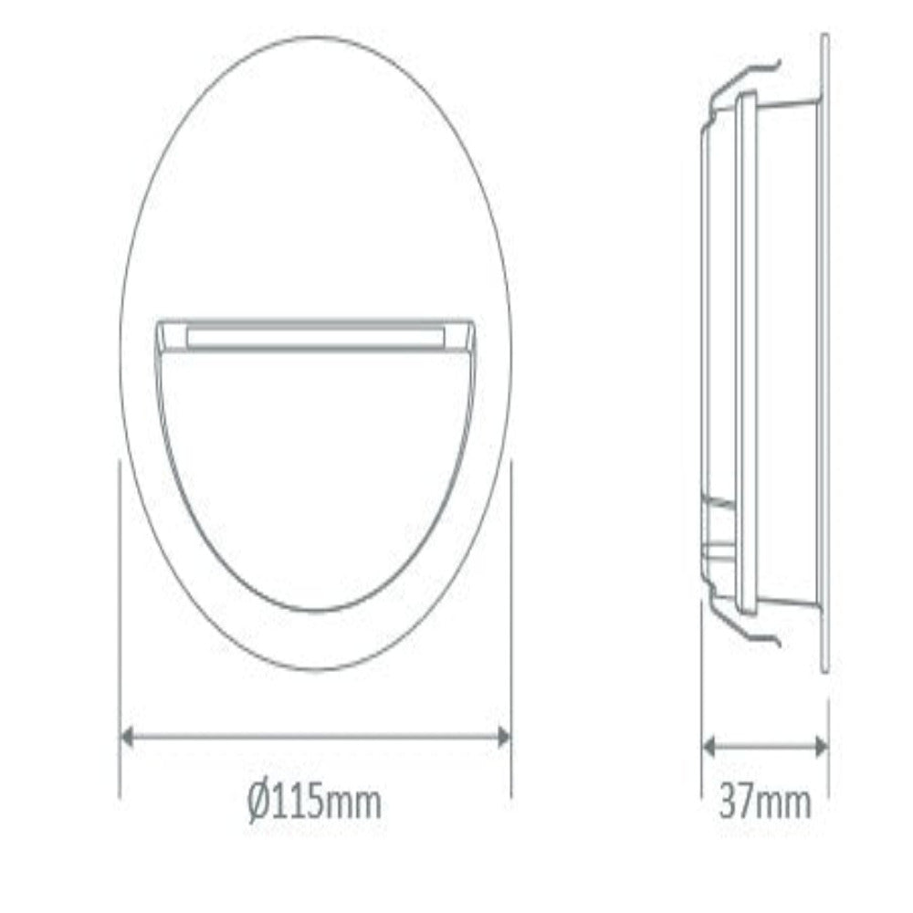 Buy Outdoor Step Lights Australia Zak Round Outdoor Step Light Dark Grey Aluminium 5000K - 19730