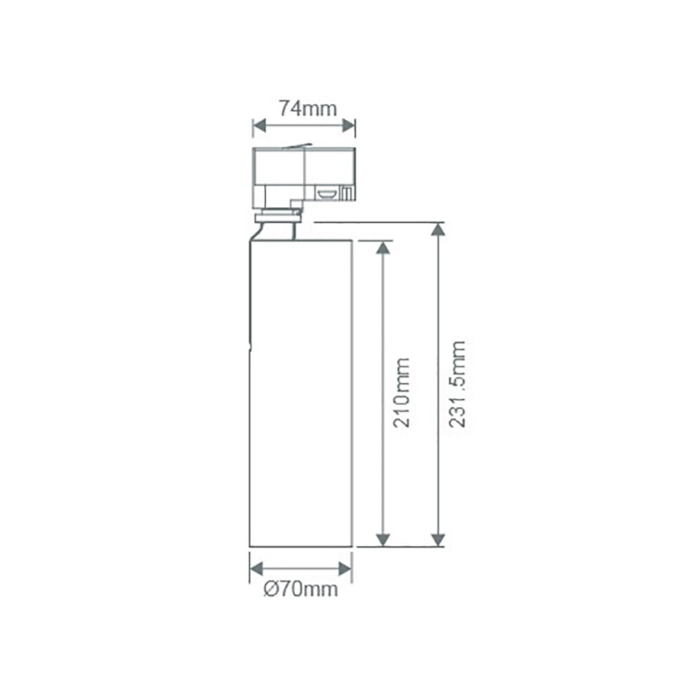 Buy Single Circuit Track Heads Australia Thor Three Circuit Track Head 35W White Aluminium 4000K - 22423