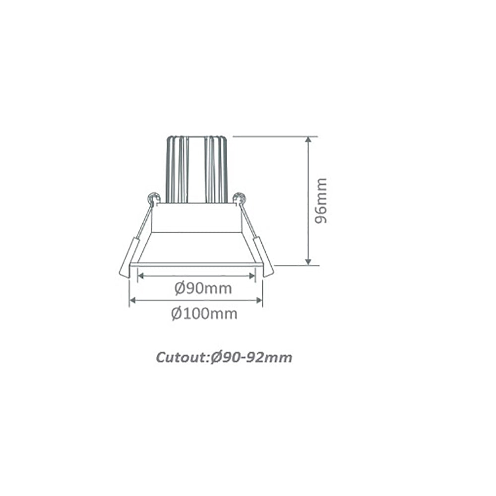 Buy Recessed LED Downlights Australia Cell Recessed LED Downlights W100mm 13W White 5CCT - 21682