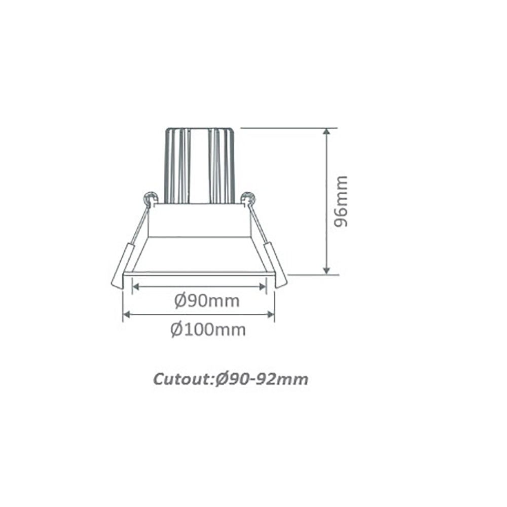 Buy Recessed LED Downlights Australia Cell Recessed LED Downlights W100mm 13W White 5CCT - 21684