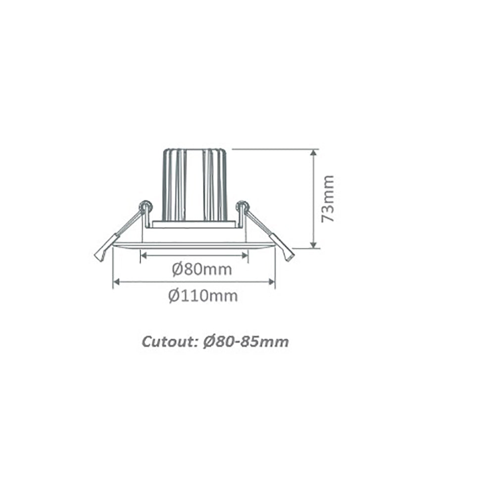 Buy Recessed LED Downlights Australia Cell Recessed LED Downlight W110mm 13W Black 5CCT - 21689