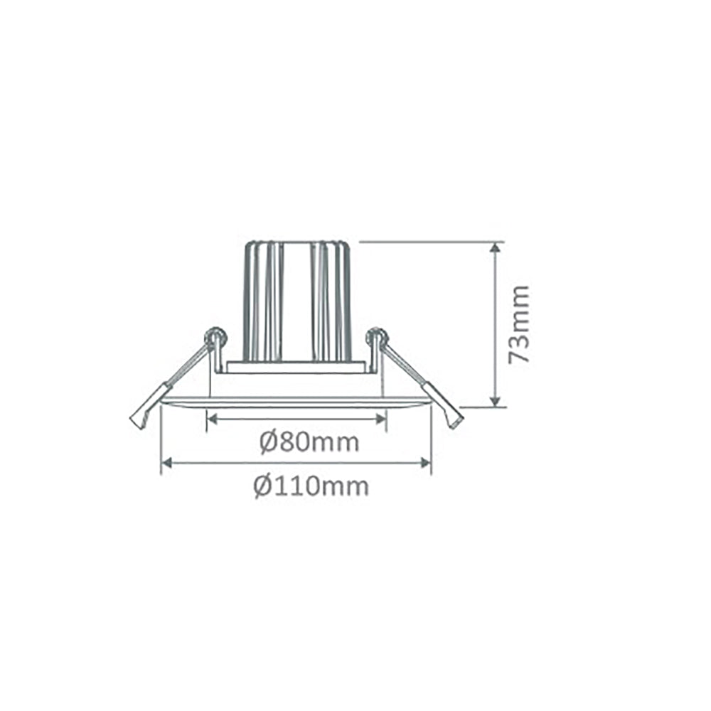 Buy Recessed LED Downlights Australia Cell T90 Recessed LED Downlight W110mm 9W White 5CCT - 21678