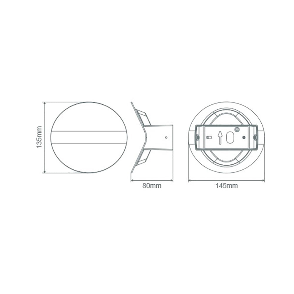 Buy Wall Sconce Australia Deens Up & Down Wall Light White Aluminium 3CCT - 22680