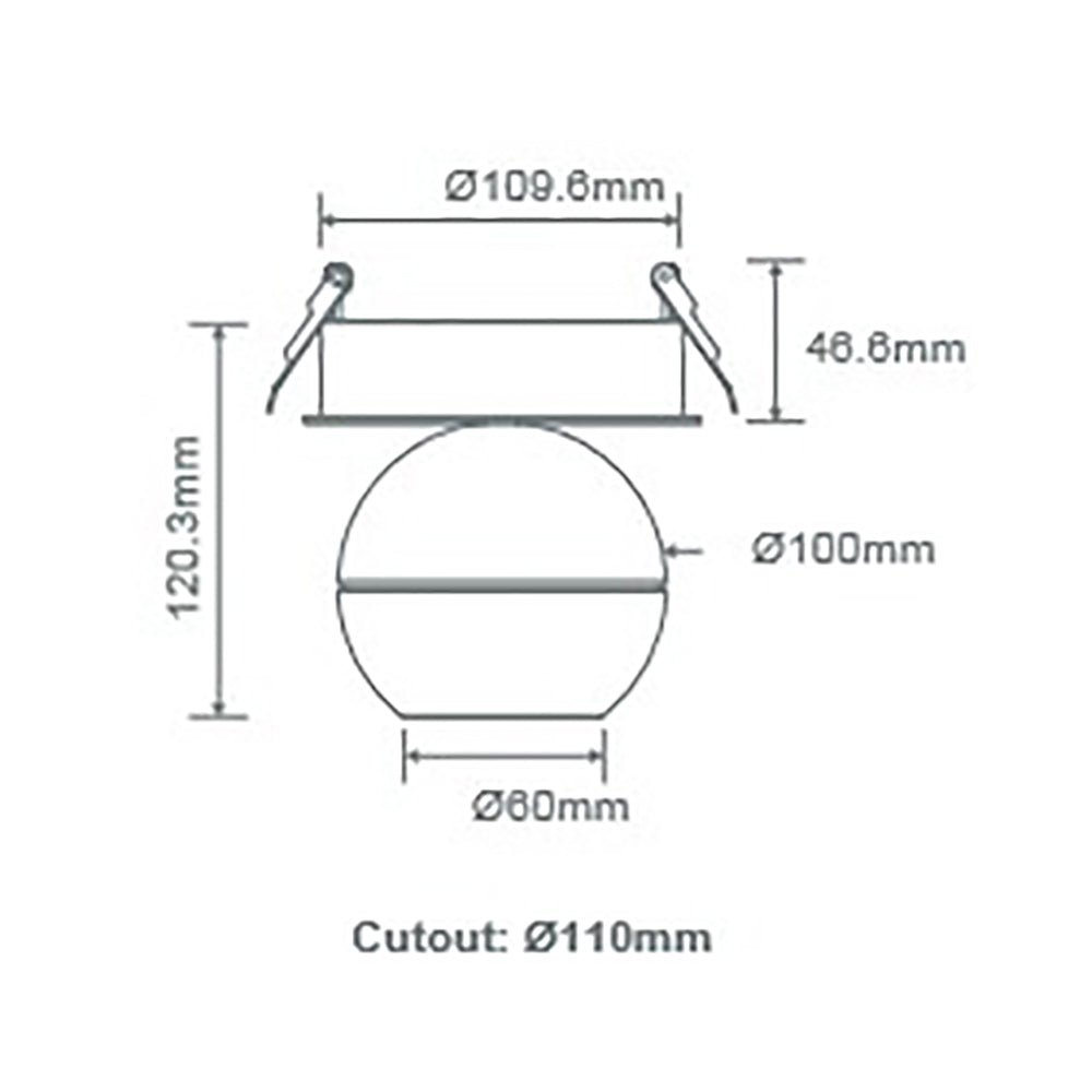 Buy Recessed LED Downlights Australia Moon Recessed LED Downlight Spot Black 3CCT - 22808