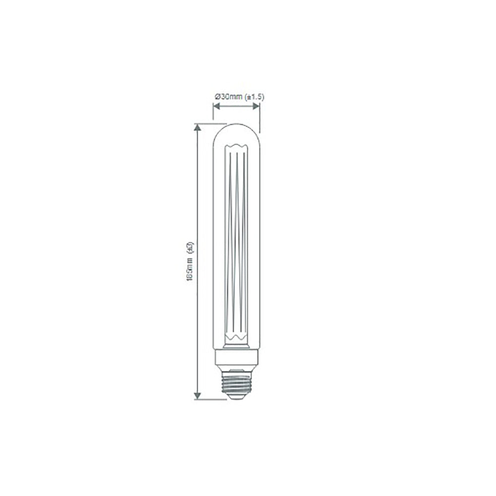 T30 Retro LED Filament Globe ES 240V 2.3W Amber 1800K - 65961