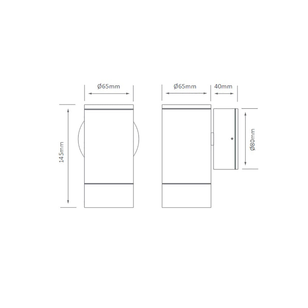 Elite Exterior Wall Light 6W Aluminium 3CCT - 19141