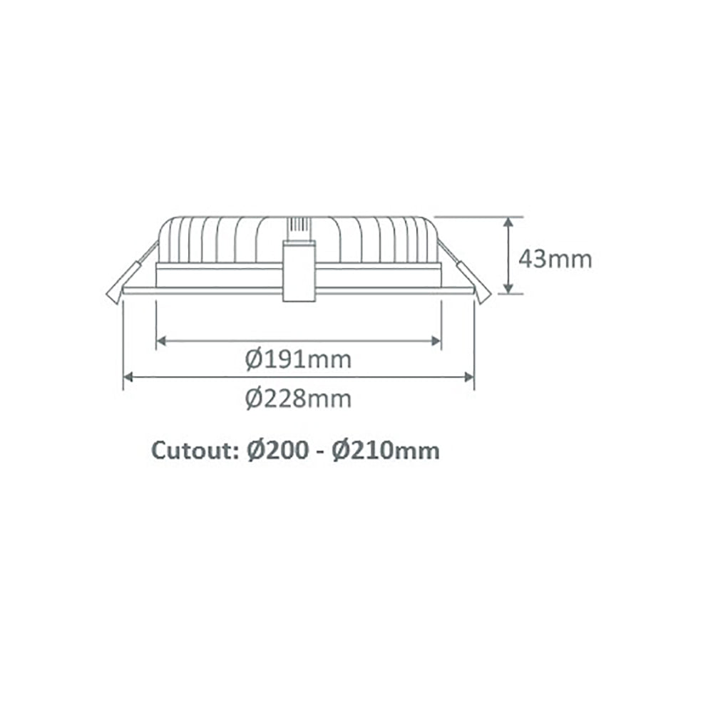 Buy Recessed LED Downlights Australia Deco Round Recessed LED Downlight 28W White Aluminum 3CCT - 21877