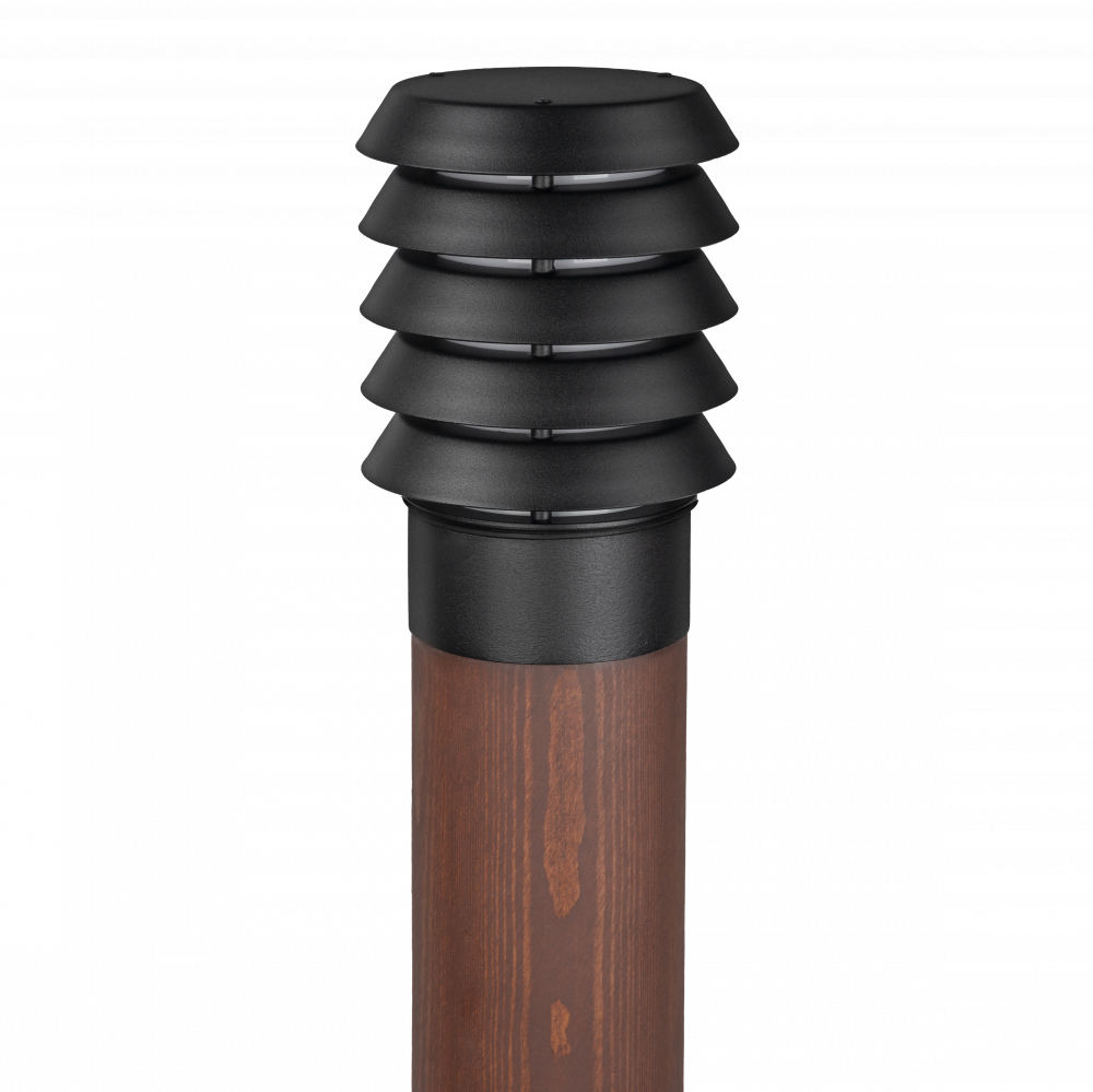 Alta 850mm Painted Wood Bollard Light 9W Black - NLYS.1440B