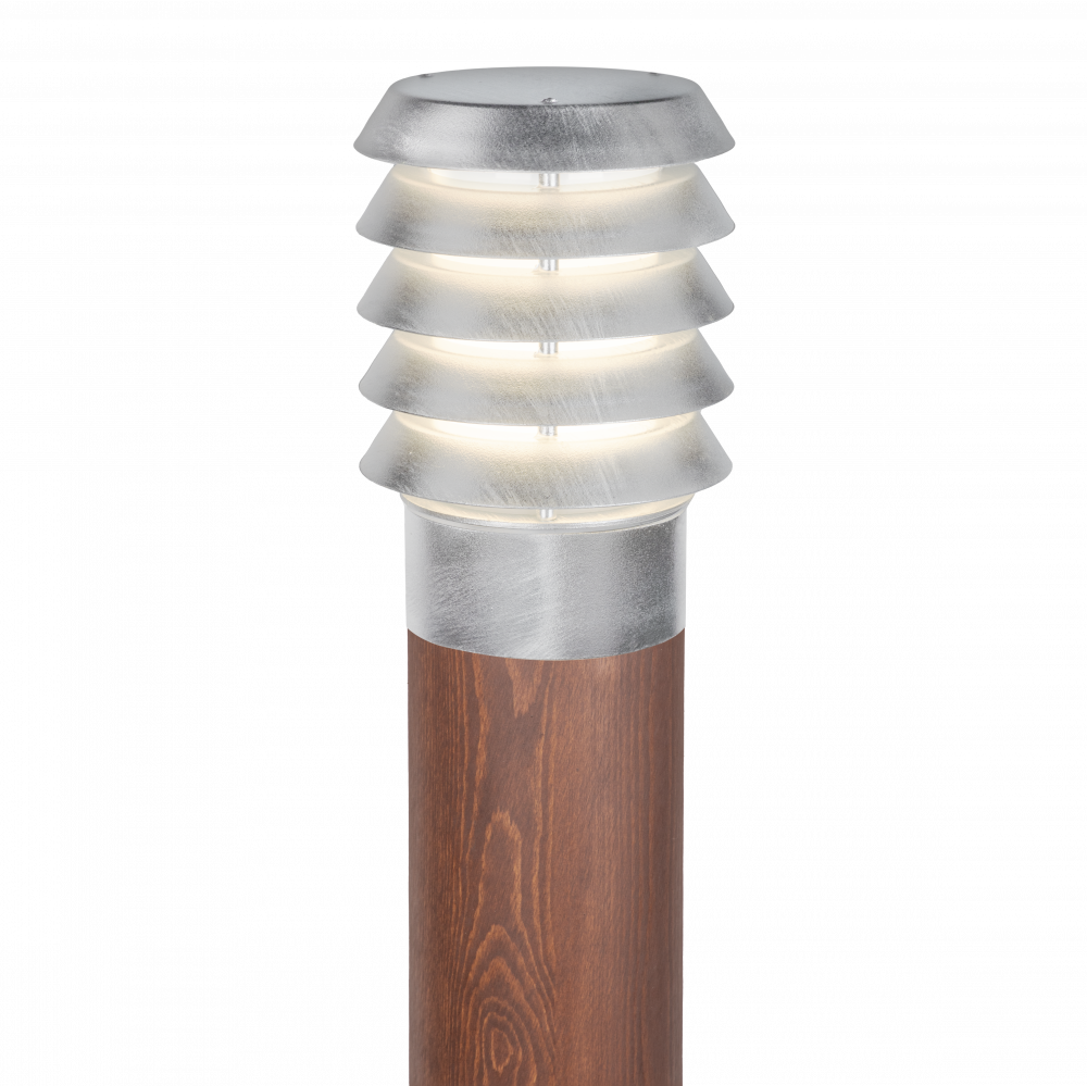 Alta 490mm LED Bollard Light Painted Wood Galvanized Steel 8.5W 4000K - NLYS.1670GA