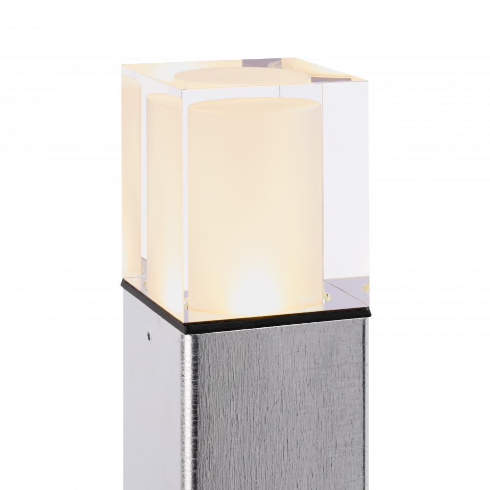 Arendal Large Steel LED Bollard Light 9W Galvanized Steel - NLYS.1560GA