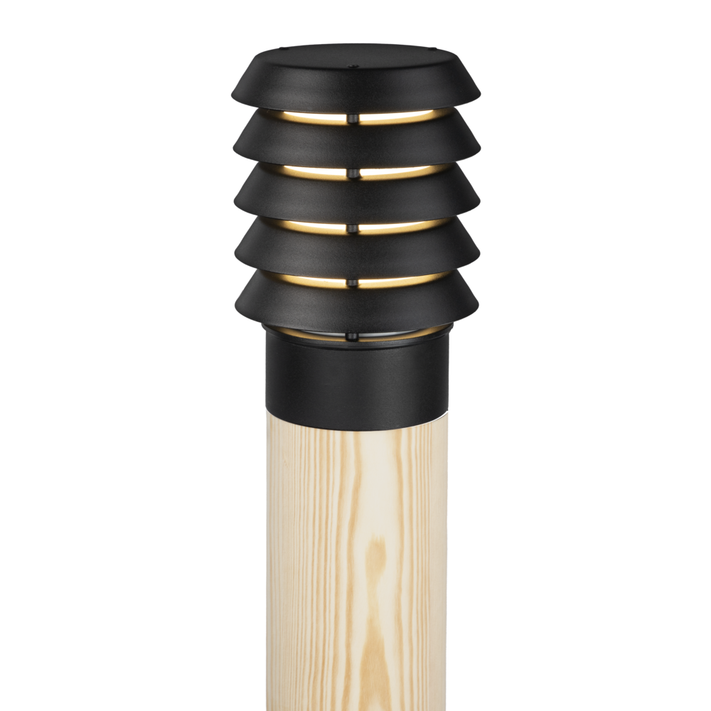 Alta 850mm Impregnated Wood Bollard Light 9W Black - NLYS.1443B