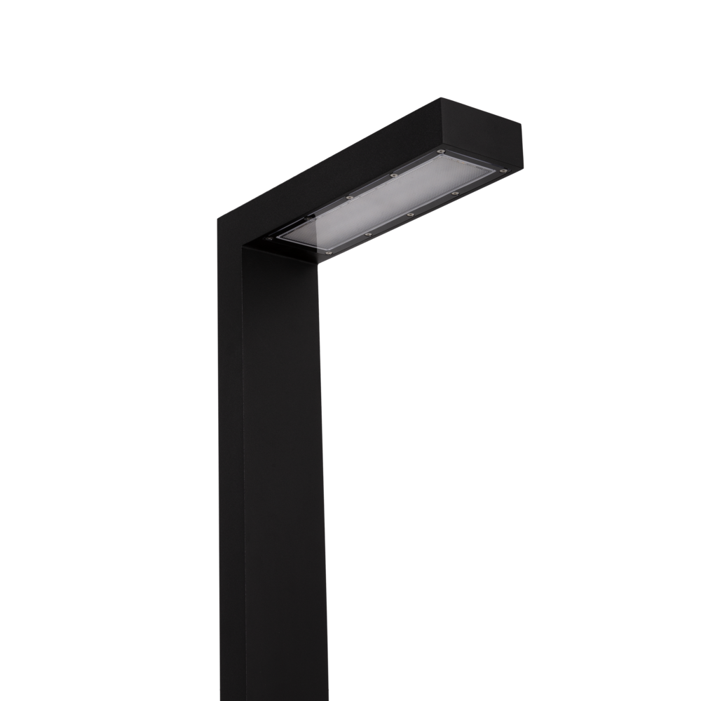 Asker LED Post Light 1 Pole Aluminium Black 18W 4000K - NLYS.5127B