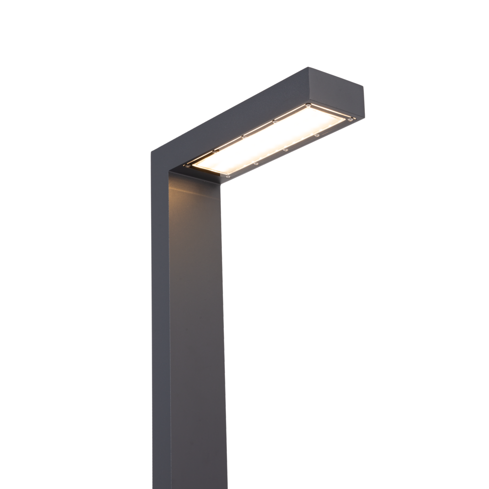 Asker LED Post Light 1 Pole Aluminium Graphite 12W 3000K - NLYS.1363GR