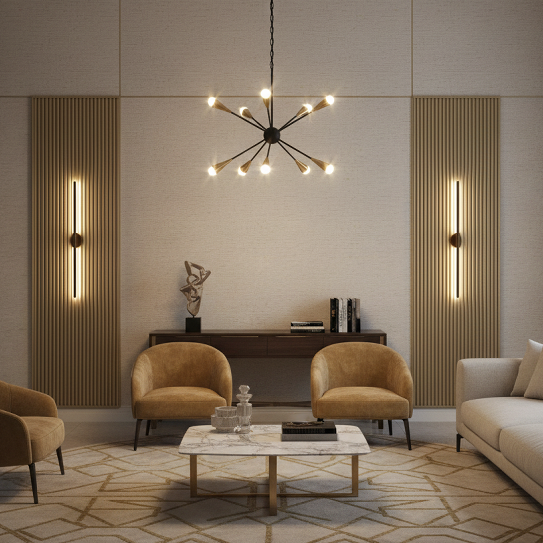 Jax 10 Light Chandelier Midnight Black - FE-JAX10-MB