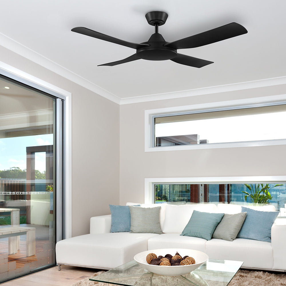 Buy AC Ceiling Fans Australia Bondi 48" Black AC ABS Ceiling Fan - 203621