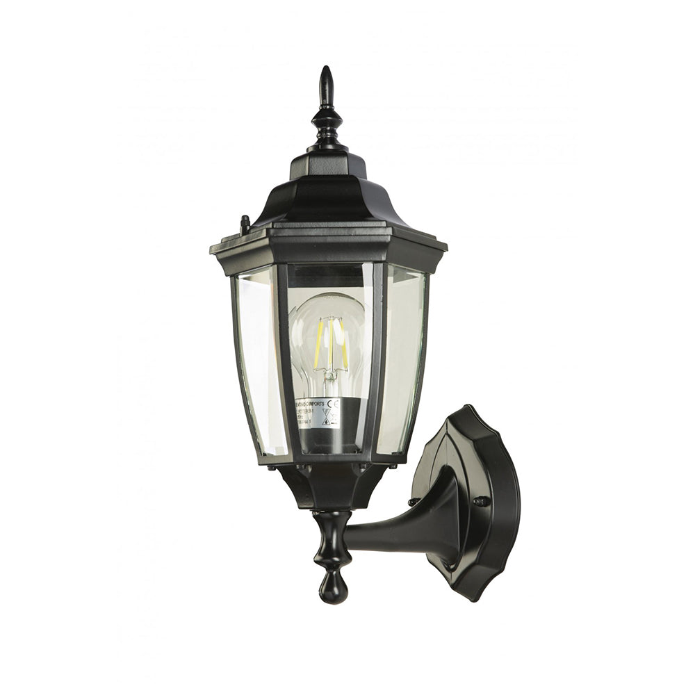 Buy Exterior Wall Lights Australia Fiorentino Lighting - POTTER 1 Light Wall Light Up Black