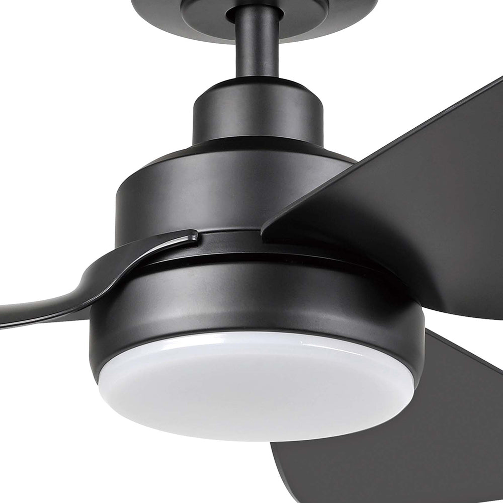 Buy DC Ceiling Fans With Light Australia Torquay 42" DC Fan Matt Black With 20W TRI Colour LED - 20522602