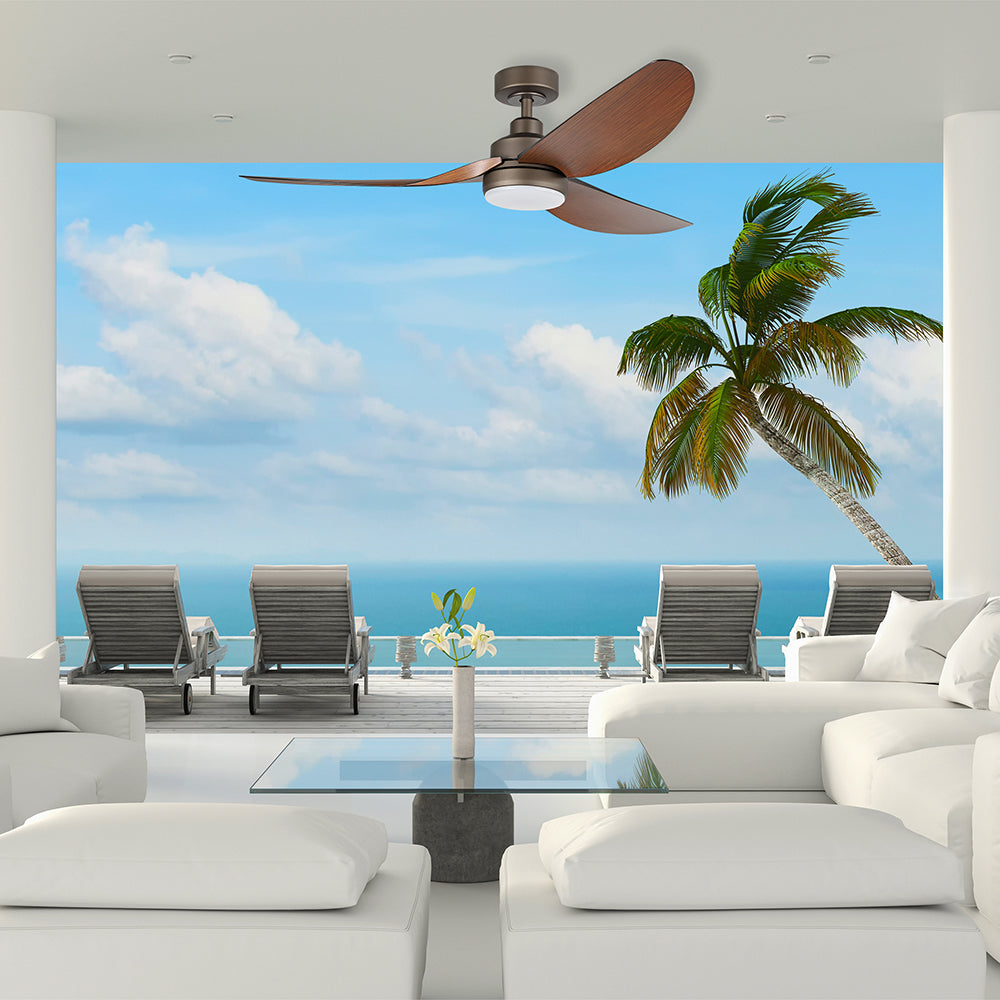 Buy DC Ceiling Fans With Light Australia Torquay 56" DC Fan Oil Rubbed Bronze With 20W TRI Colour LED - 20523112