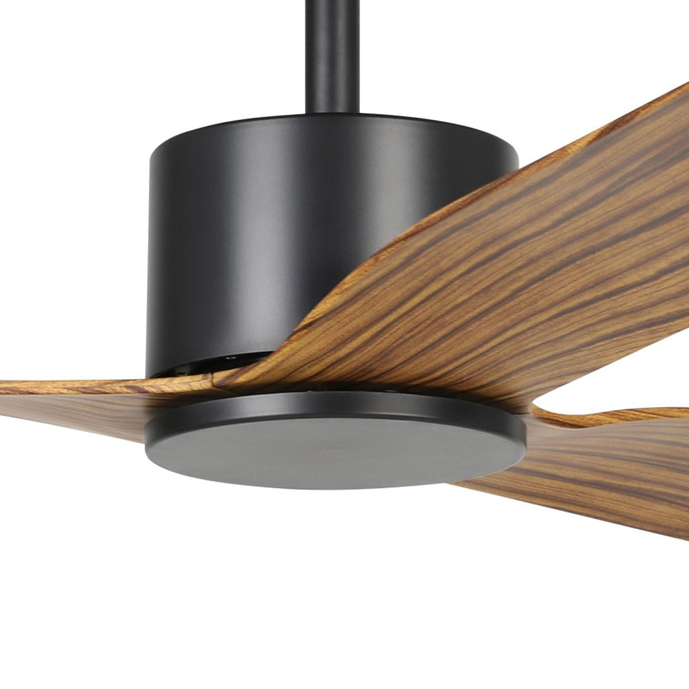 ILUKA DC Ceiling Fan 52" Black & Wood - 20537715