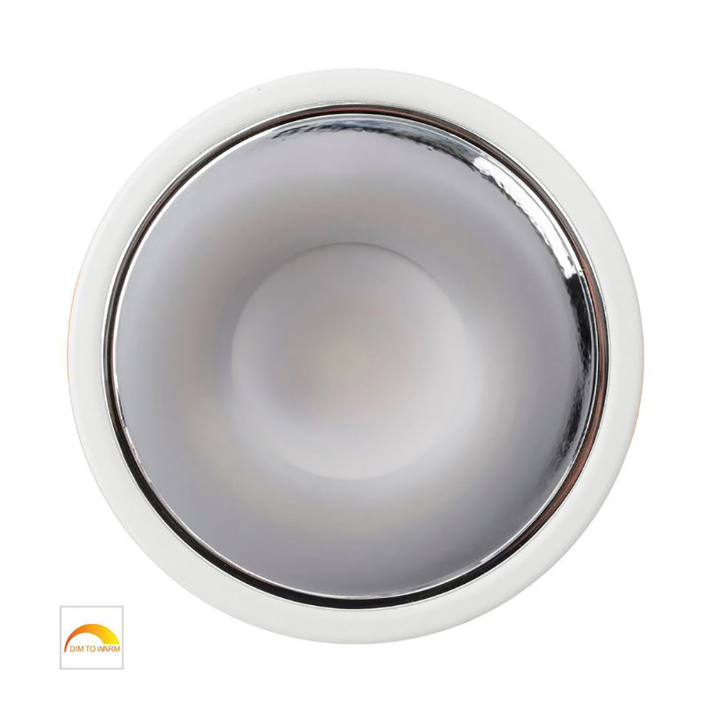 Buy Recessed LED Downlights Australia Round Recessed LED Downlight White Aluminium Chrome Insert 2 CCT - HV5528D2W-WC